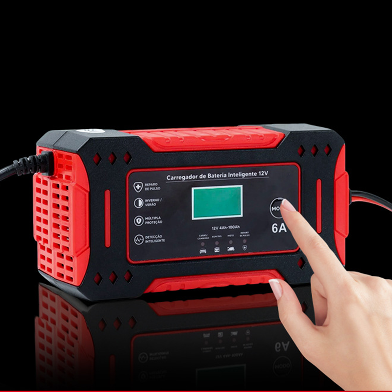 🔋 60% OFF! ⚡ SMART BATTERY CHARGER - Universal for Car & Motorcycle, Auto Voltage Detection, Overcharge Protection, LCD Display & Compact Design 🚗🏍️