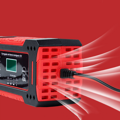 🔋 60% OFF! ⚡ SMART BATTERY CHARGER - Universal for Car & Motorcycle, Auto Voltage Detection, Overcharge Protection, LCD Display & Compact Design 🚗🏍️